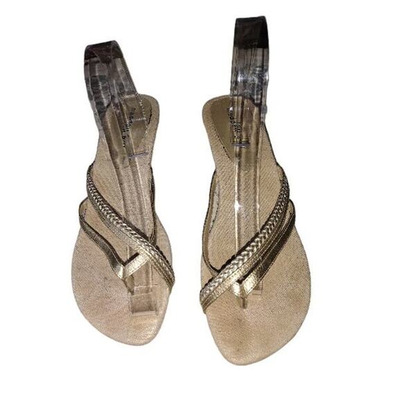 Madden Girl Gold Cork wedge sandal size 10 - Picture 2 of 5